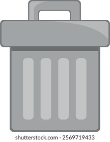 vector illustration trash can object cartoon