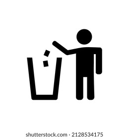 vector illustration of a trash can, perfect for littering warnings, etc