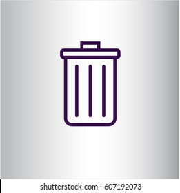 Стоковое векторное изображение: Vector Illustration of Trash can symbol

