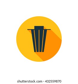 Vector illustration of trash icon