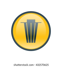 Vector illustration of trash icon