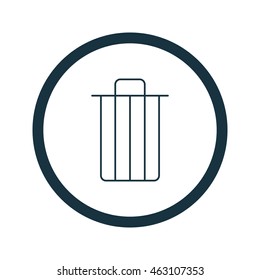 Vector illustration of trash icon