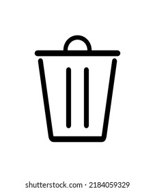 Icono vectorial de la basura en diseño plano de moda sobre fondo blanco.