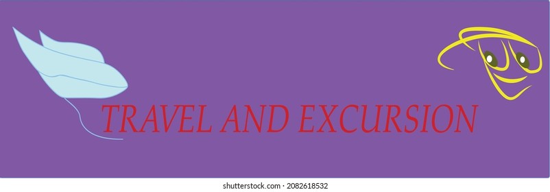 Vector illustration of a travel agency logo. Excursions and travels.