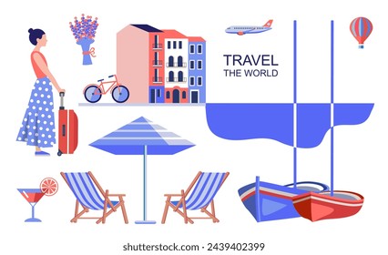 vector illustration travel concept for landing page, web, ui, banner, flyer, poster, template, background 