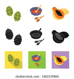 Vector illustration of  and travel icon. Set of  and traditional vector icon for stock.