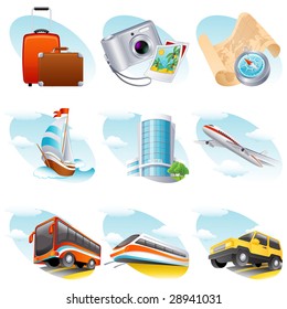 Vector illustration - travel icon set