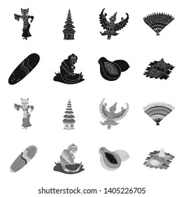 Vector illustration of  and travel logo. Collection of  and traditional stock symbol for web.