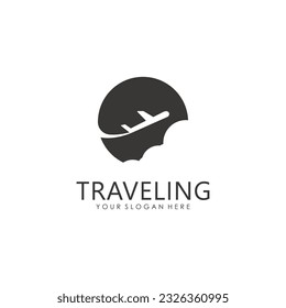 Vector Illustration Travel Logo Design. Airplane or Travel Agency Logo Icon.