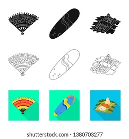 Vector illustration of  and travel logo. Set of  and traditional stock vector illustration.