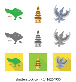 Vector illustration of  and travel logo. Set of  and traditional stock symbol for web.