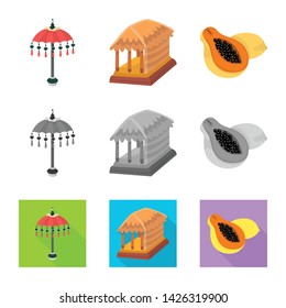 Vector illustration of and travel logo. Set of and traditional stock vector illustration.