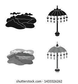Vector illustration of and travel logo. Set of and traditional stock vector illustration.