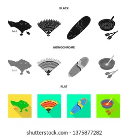 Vector illustration of  and travel sign. Set of  and traditional vector icon for stock.