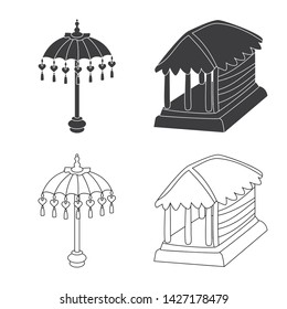 Vector illustration of and travel sign. Set of and traditional stock vector illustration.