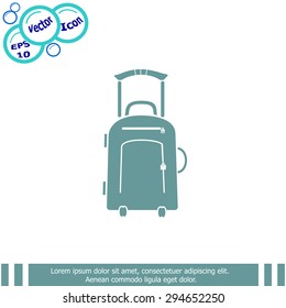 Vector illustration with travel suitcase