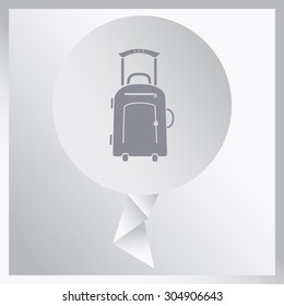 Vector illustration with travel suitcase