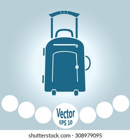 Vector illustration with travel suitcase