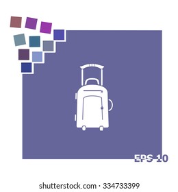 Vector illustration with travel suitcase.