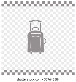 Vector illustration with travel suitcase.