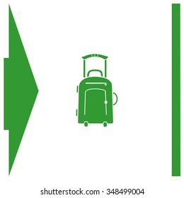 Vector illustration with travel suitcase.