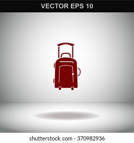 Vector illustration with travel suitcase.