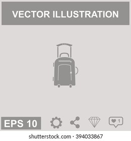 Vector illustration with travel suitcase.