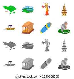 Vector illustration of  and travel symbol. Collection of  and traditional vector icon for stock.
