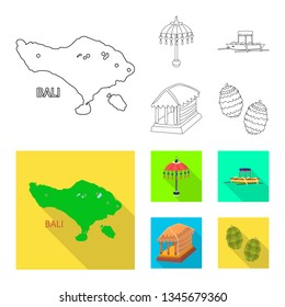 Vector illustration of  and travel symbol. Set of  and traditional stock symbol for web.