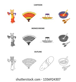 Vector illustration of travel and tourism icon. Collection of travel and island stock symbol for web.