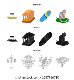 Vector illustration of travel and tourism logo. Set of travel and island vector icon for stock.