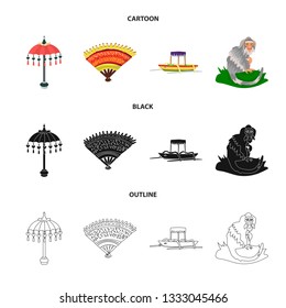 Vector illustration of travel and tourism symbol. Collection of travel and island stock symbol for web.