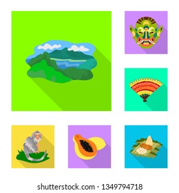 Vector illustration of travel and tourism symbol. Set of travel and island stock vector illustration.
