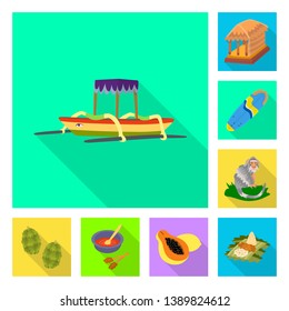 Vector illustration of travel and tourism symbol. Collection of travel and island vector icon for stock.