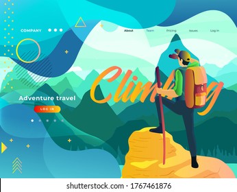 Vector illustration of travel using as business web template agency