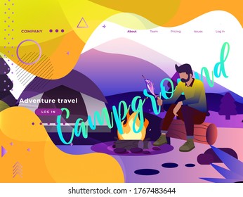 Vector illustration of travel using as business web template agency