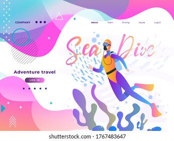 Vector illustration of travel using as business web template agency
