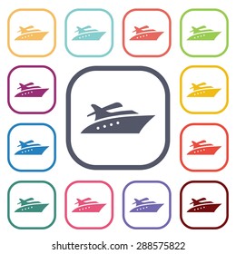 Vector illustration of travel and vacation icons