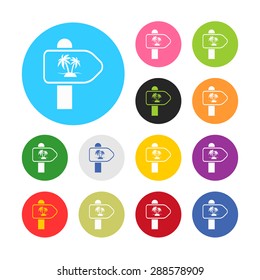 Vector illustration of travel and vacation icons