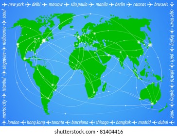 Vector illustration travel world map