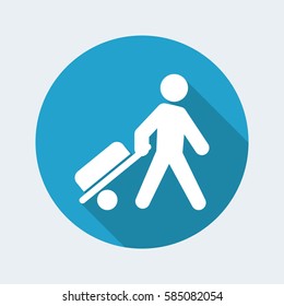 Vector illustration of traveler icon