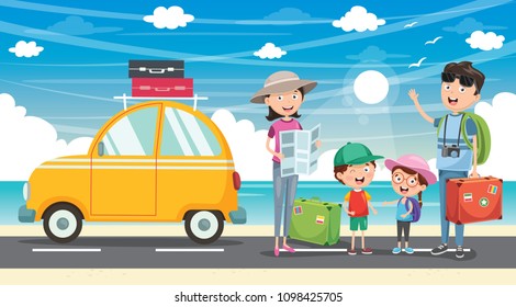 Vector Illustration Of Travelling