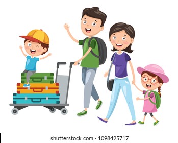 Vector Illustration Of Travelling