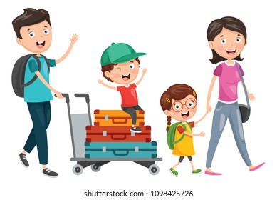 Vector Illustration Of Travelling
