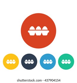 Vector illustration of tray of eggs icon