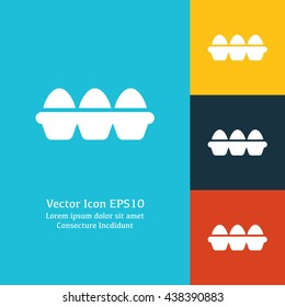 Vector illustration of tray of eggs icon