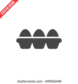 Vector illustration of tray of eggs icon