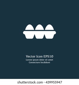 Vector illustration of tray of eggs icon
