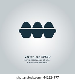 Vector illustration of tray of eggs icon