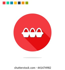Vector illustration of tray of eggs icon